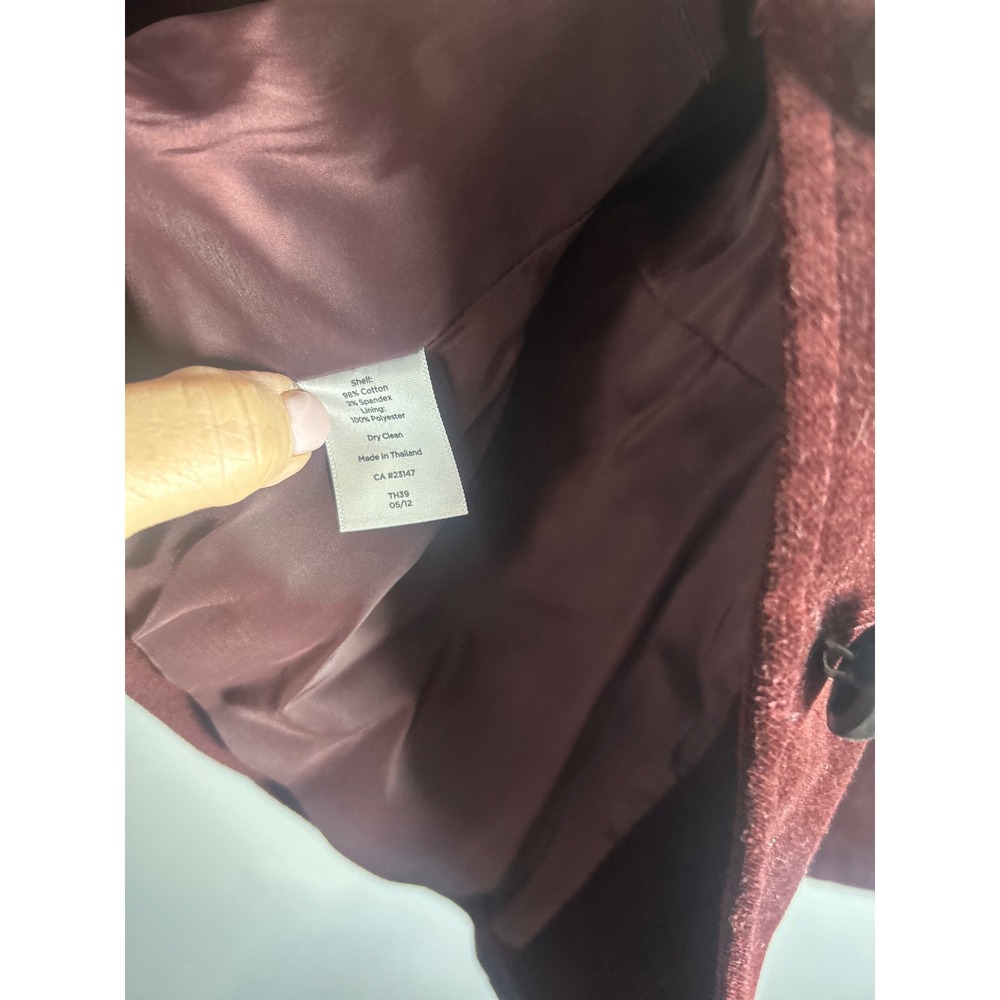 Talbots Petite Burgundy Velvet Blazer Jacket Women's 6P - Picture 7 of 7